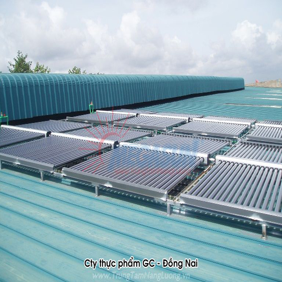Hệ thống máy nước nóng năng lượng mặt trời Megasun tại Công ty Thực phẩm GC, KCN Giang Điền, Đồng Nai
